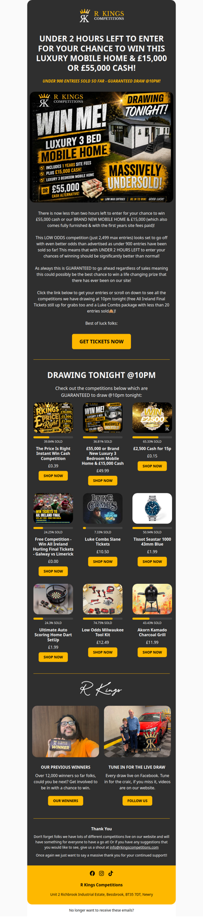 AMAZING CHANCE OF WINNING!