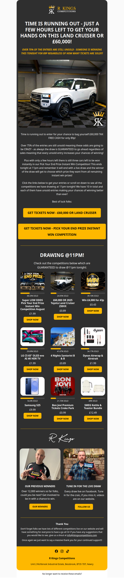 Have you seen what you can win tonight?