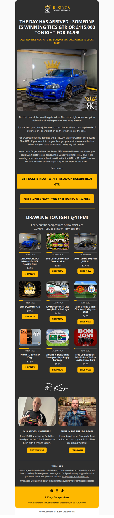 Free Competition Live On Site!