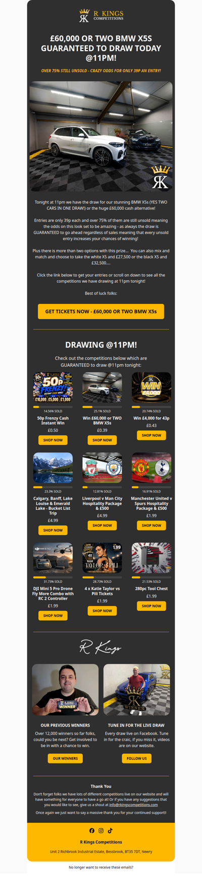 Win £60,000 for 39p Tonight @11pm!