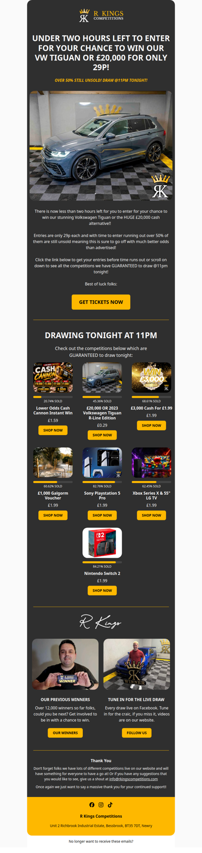 Win £20,000 For 29p!