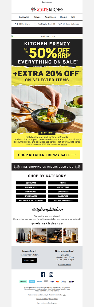 🕕 LAST CHANCE! EXTRA 20% off ENDS MIDNIGHT