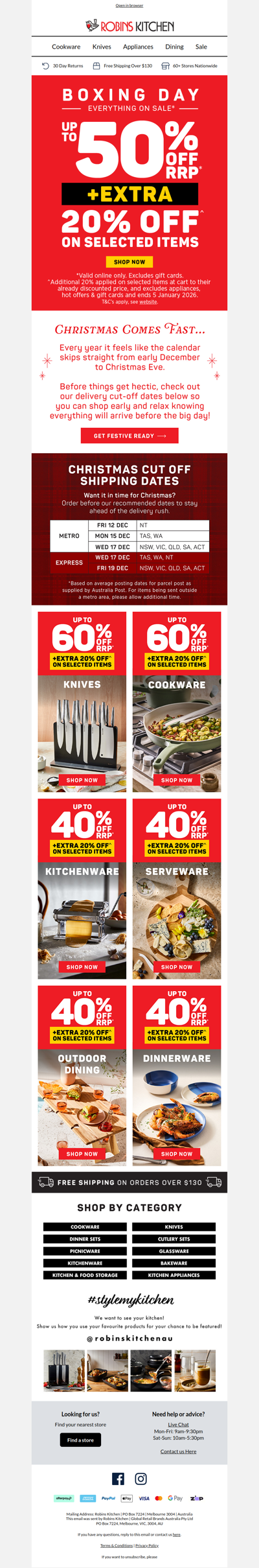 Don't miss our holiday delivery cut-off dates