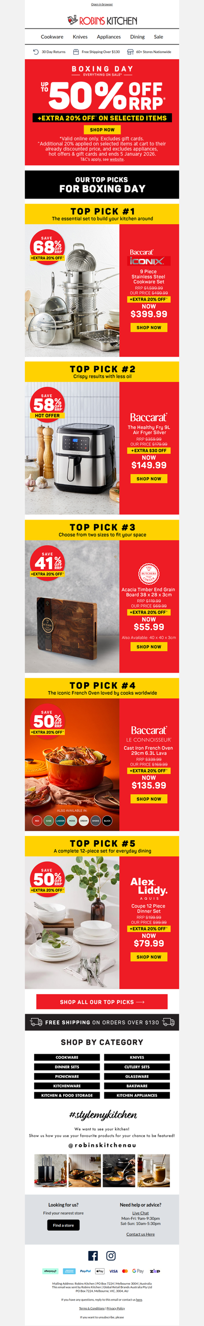 🚨TOP BOXING DAY DEALS 🚨 + EXTRA 20% off selected items