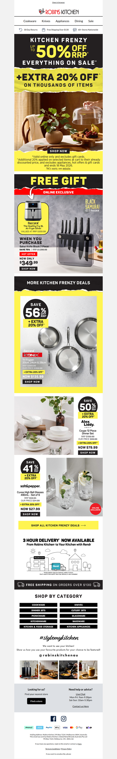 75% OFF this knife block + a FREE air fryer?!