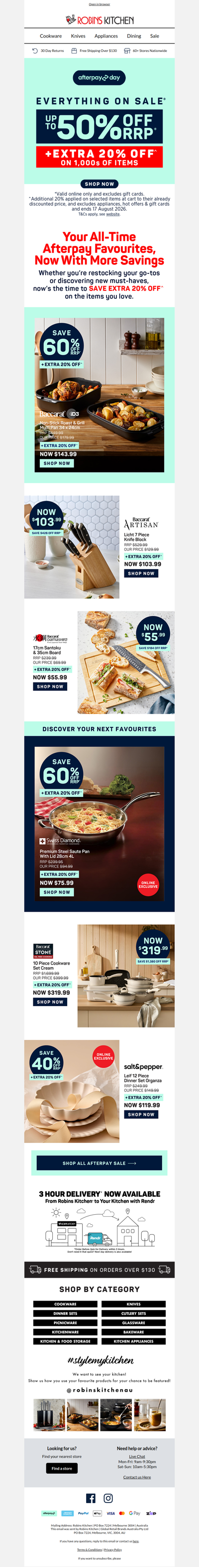 EXTRA 20% OFF these Afterpay Day deals