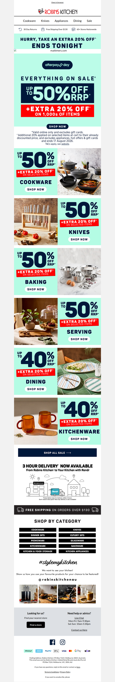 FINAL HOURS: EXTRA 20% OFF ends tonight