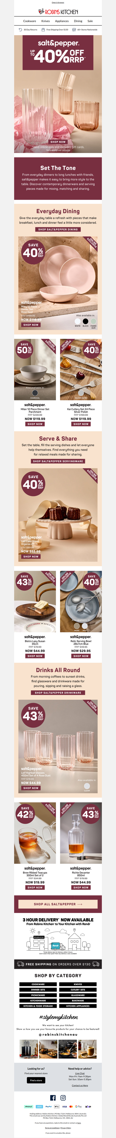 Set the table with salt&pepper 🧂 Up to 40% Off