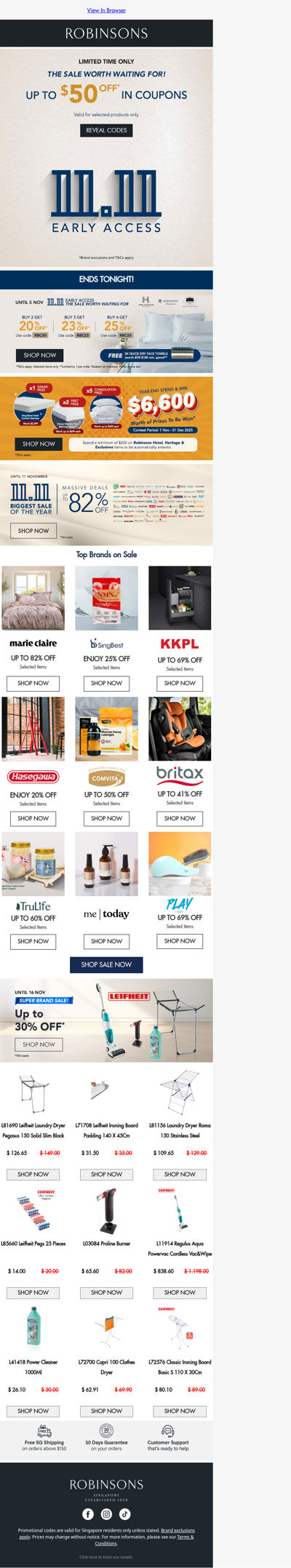 11.11 SALE: Grab Up to $50 Off in Coupons Here!