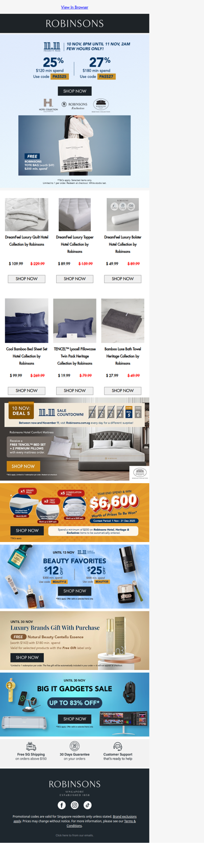 11.11 Priority Pass! Up to 27% Off Robinsons Exclusive + Free Tote Bag