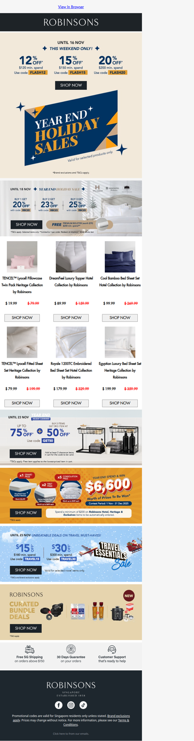 HURRY! Up to 20% Off Year End Holiday Sale Ends Tonight.