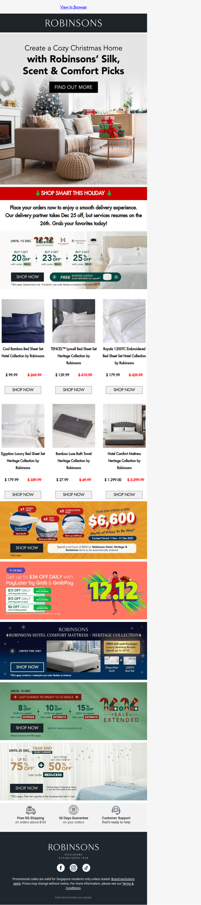 Your Coziest Christmas Yet—Silk, Scent & Comfort Picks from Robinsons