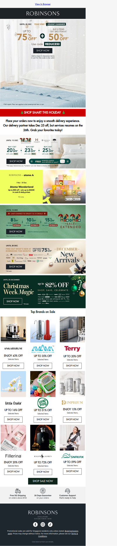 Holiday Clearance Deals: Save Up to 75% + 50% OFF Your 3rd Item!