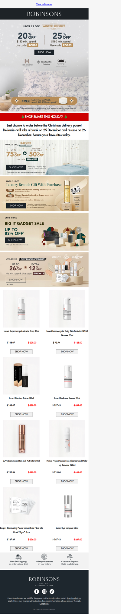 Christmas Is Almost Here – Save Up to 25% OFF Robinsons Collections