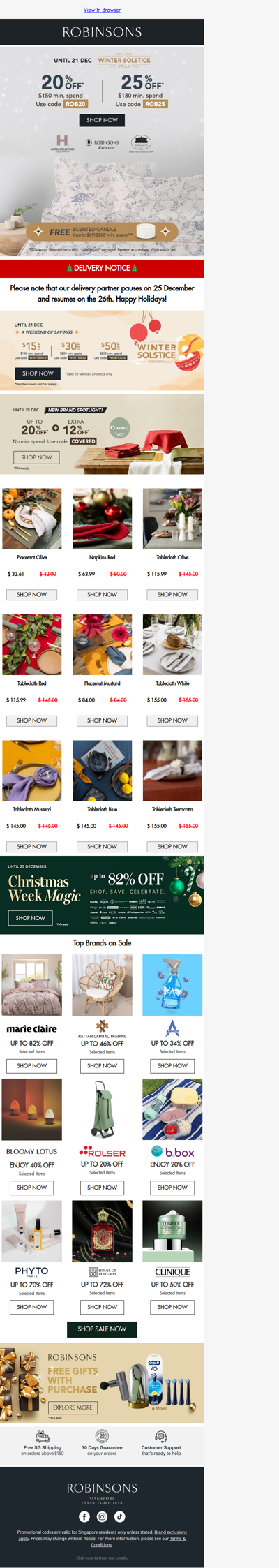 Happy Winter Solstice: Up to 25% OFF Robinsons Collections — Ends Tonight ✨