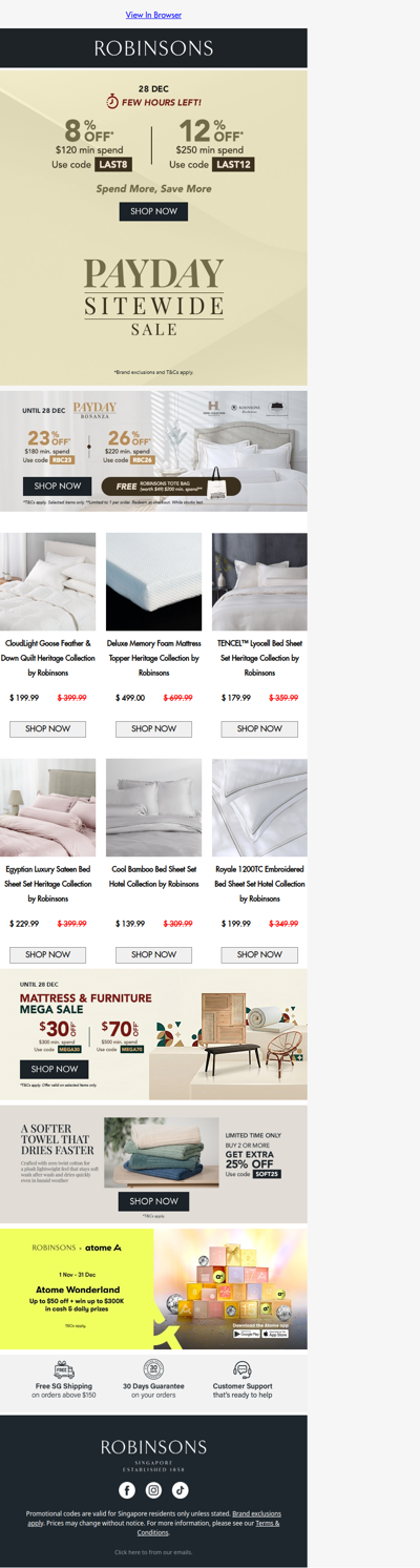 Final Festive Hours: Payday Sitewide Sale — Up to 12% OFF