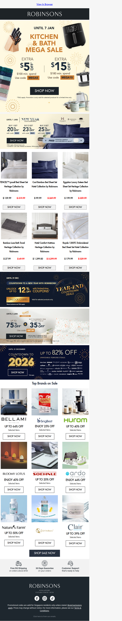 Start the Year Fresh: Kitchen & Bath Mega Sale Up to $15 OFF ✨