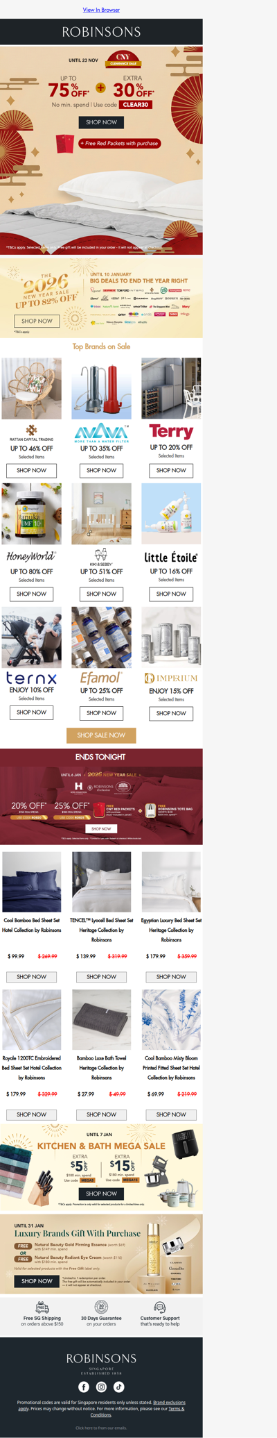 🧧 Lucky You! CNY Clearance: Up to 75% OFF + Extra 30%