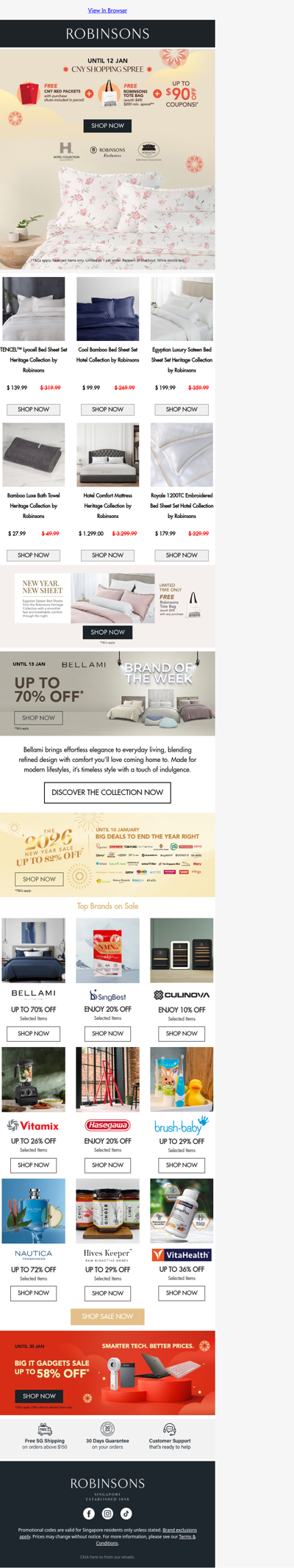 Shop Early for CNY: Free Red Packets + Up to $90 Coupons