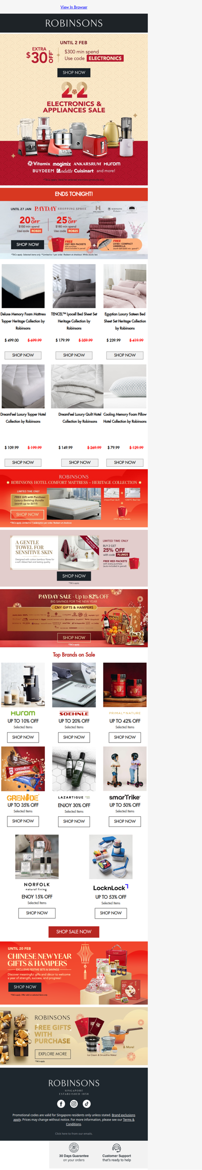 Ring in CNY with Smart Upgrades — Extra $30 OFF Electronics!