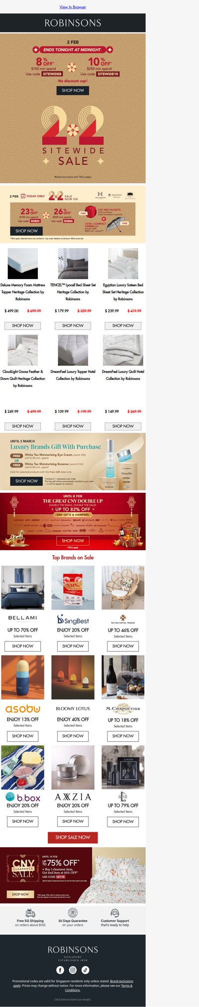 2.2 Sitewide Sale Ends Tonight — Bigger Savings, No Cap