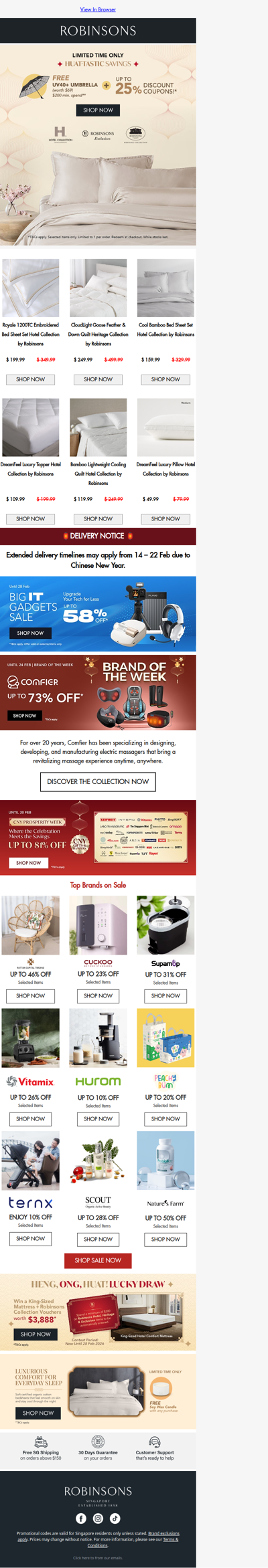 Shop Huastastic Deals – Up to 25% OFF Robinsons Collections