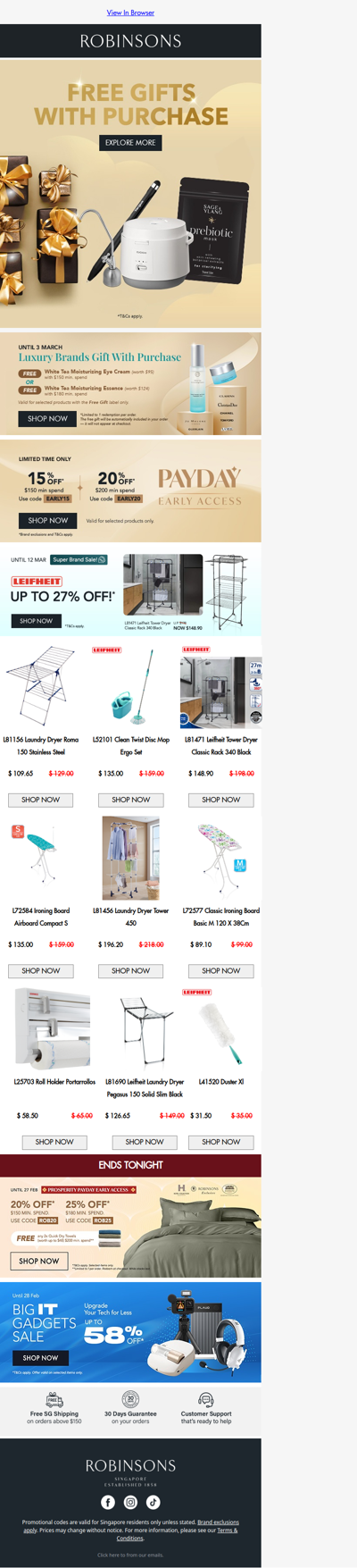 Spend and Get Rewarded! FREE Gifts on Us.