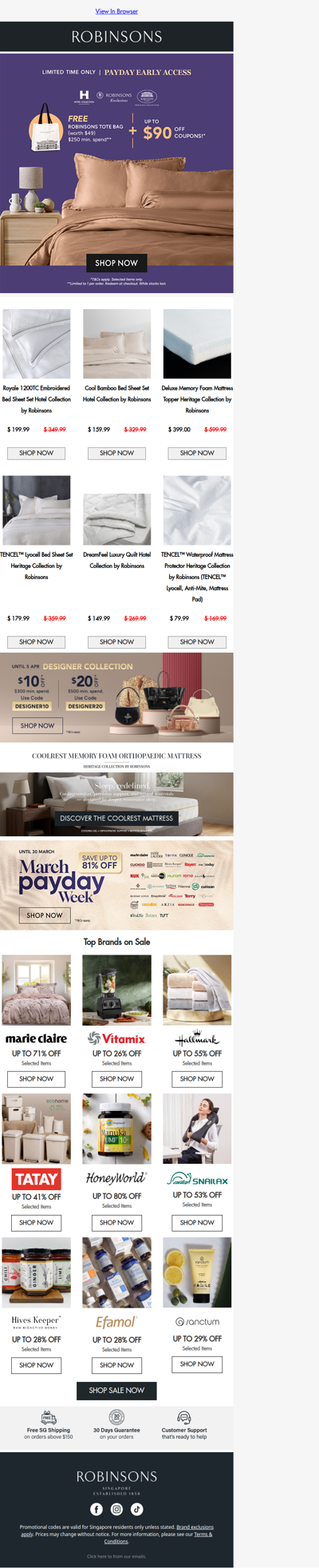 Your Payday Perk Is Here: Up to $90 Off Robinsons Collections