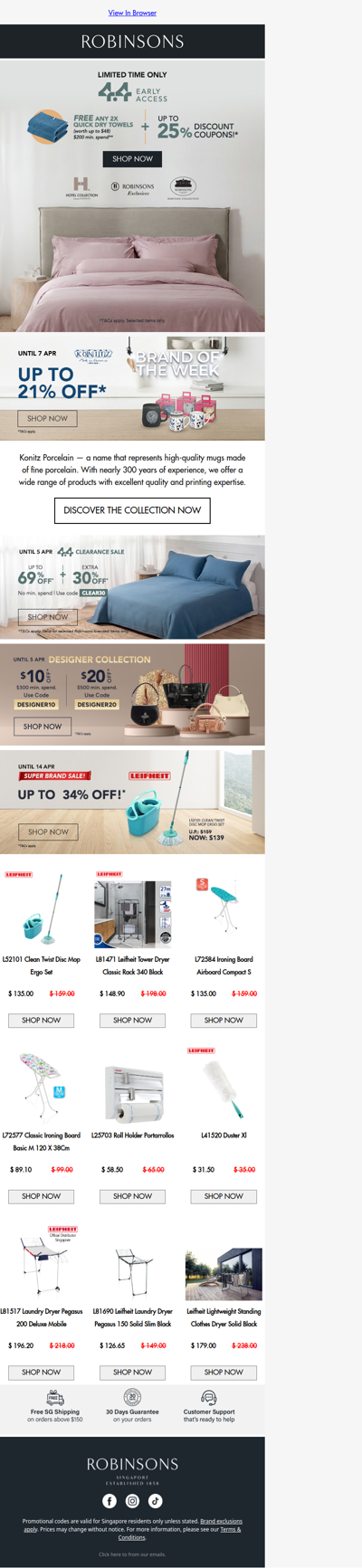 4.4 Early Access: Up to 25% Off Robinsons Collections