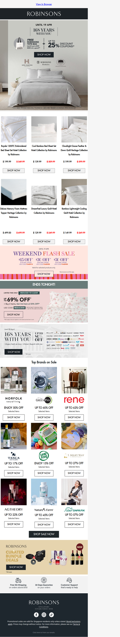 Last Chance! Up to 25% Off Robinsons Collections: 168 Years.