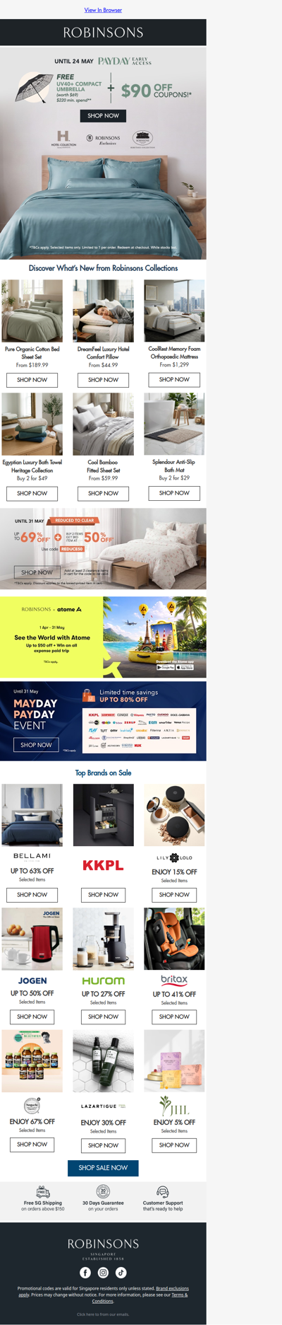 Last Call: Don't Miss Up to $90 Off from Robinsons Collections!