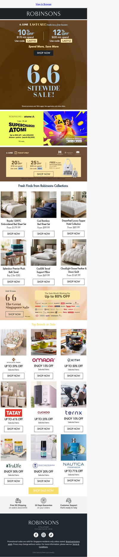 6.6 Sitewide Sale: Final Chance to Save Up to 12% Off