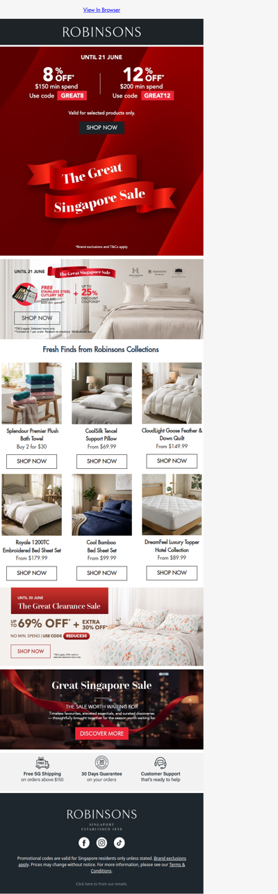 Great Singapore Sale: Up to an Extra 12% Off