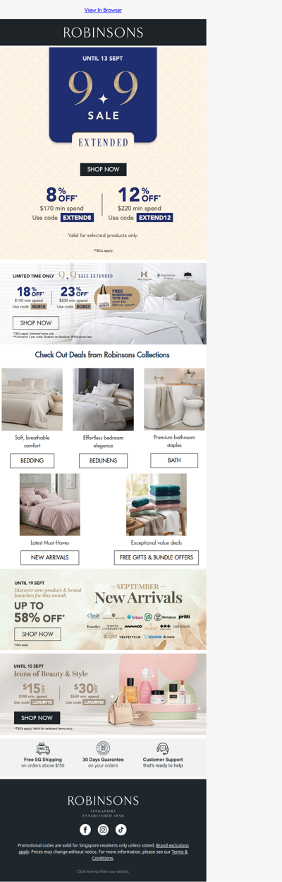 9.9 Sale Continues with Extra Savings