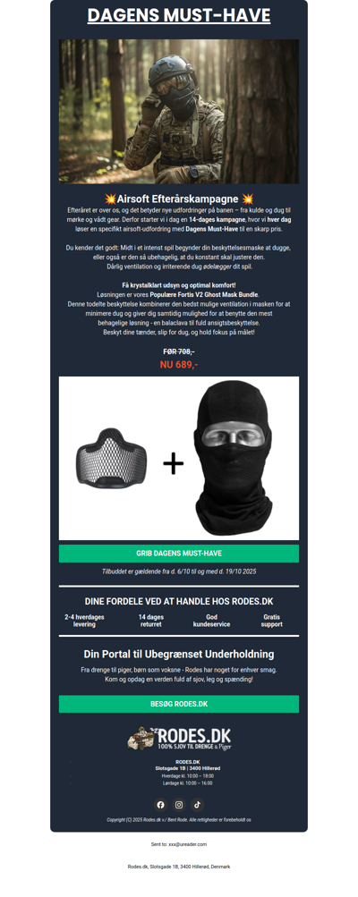 💥 14 DAGES Airsoft Efterårs kampagne starter nu!