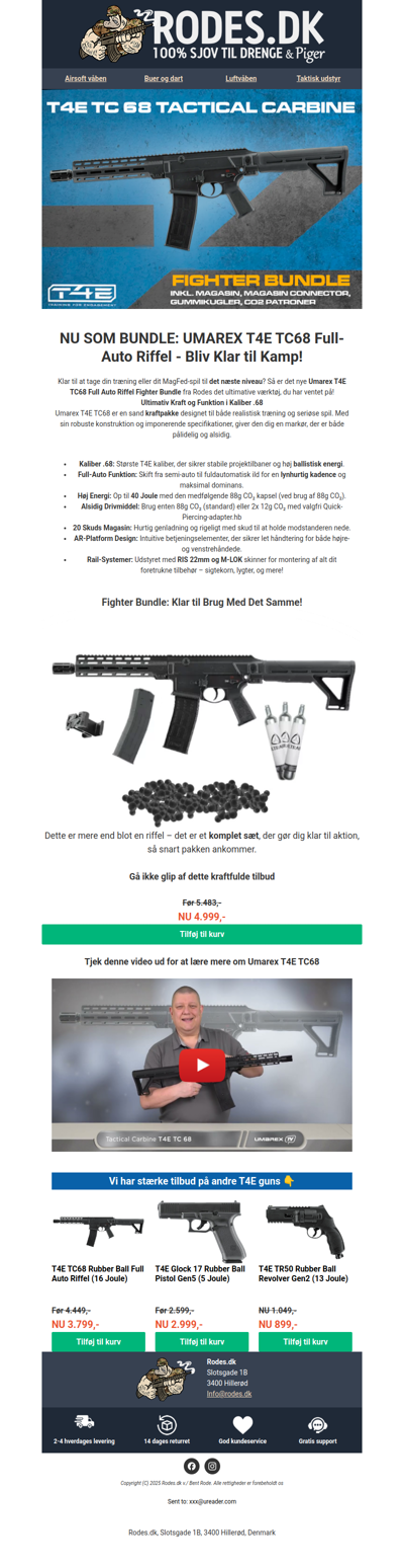 Umarex T4E TC68 Full Auto Riffel Fighter Bundle