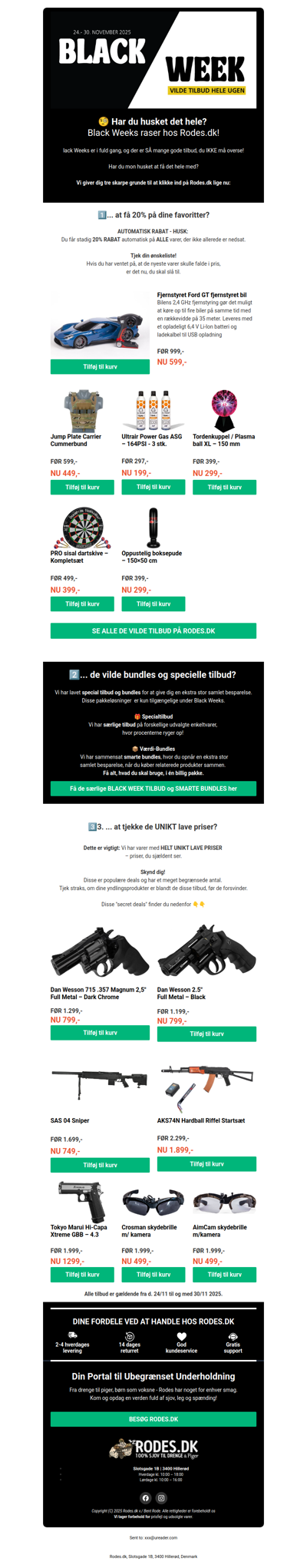 Black Weeks raser hos Rodes.dk!