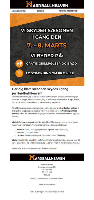 Skal du med til sæsonstart? Vi giver pølserne! 🌭