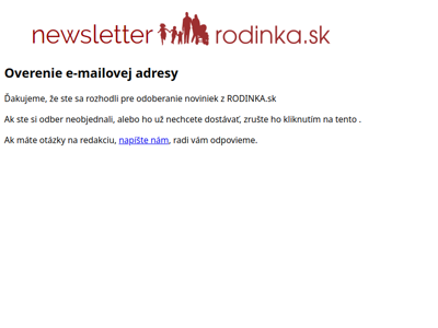 newsletter | rodinka.sk