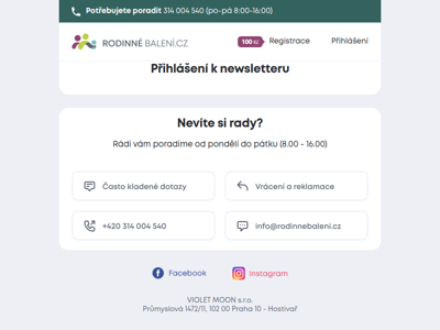 Přihlášení k newsletteru