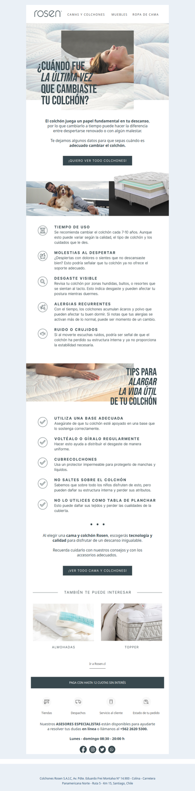 ¿Hace cuánto no cambias tu colchón? 🛏️