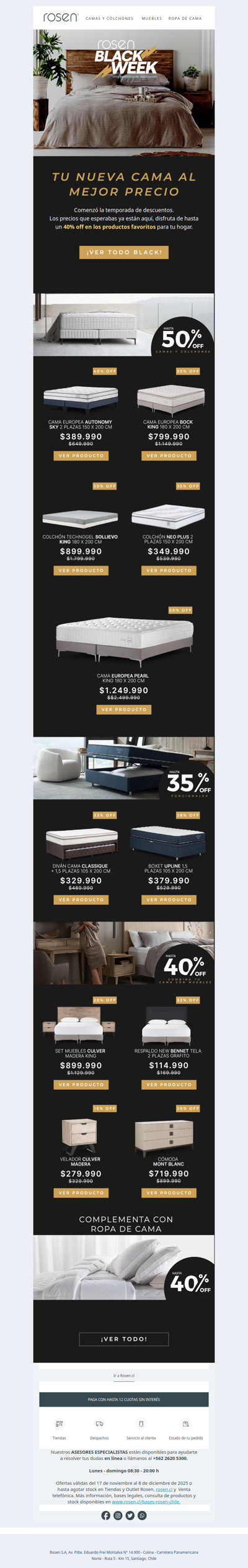 🖤 Black: ¿Necesitas cambiar tu cama? 💤