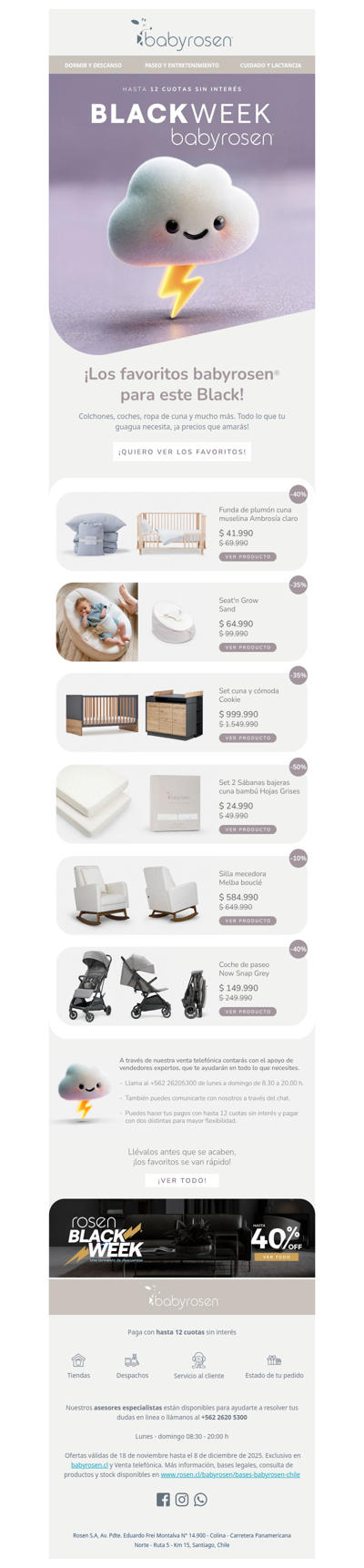 Hasta 40% OFF en los favoritos de babyrosen®🍼🌛🦒