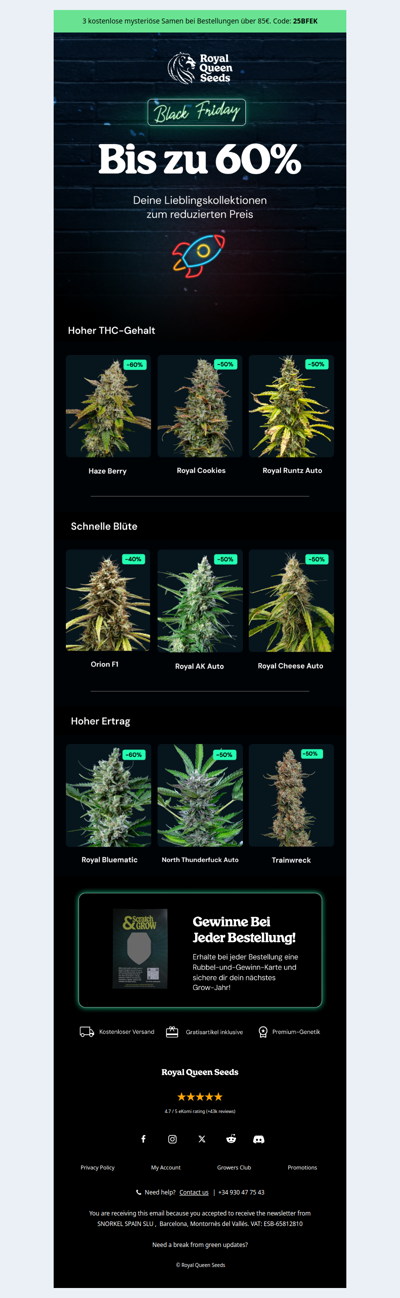 Was? Deine Lieblingssamen bis zu 60 % reduziert?! 😳