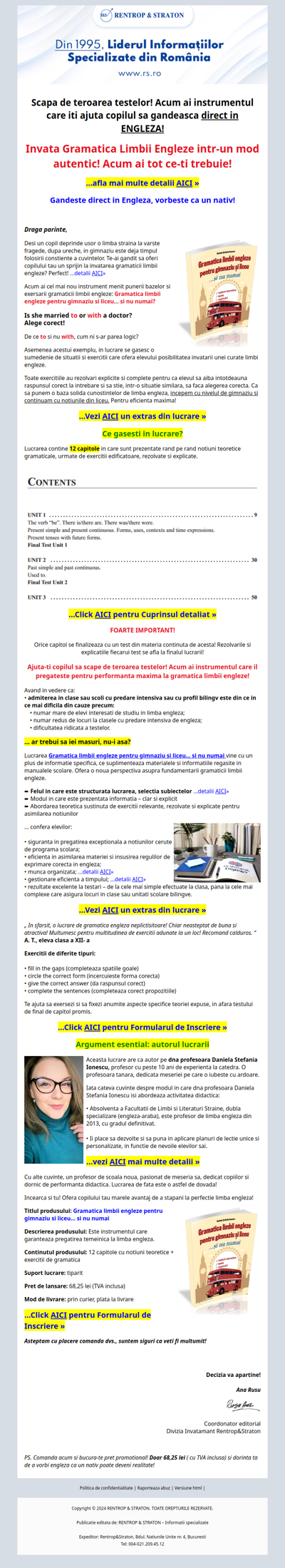 [Distractie si Nota 10] Copilul tau invata LIMBA ENGLEZA usor si rapid: noile Exercitii rezolvate + Teoria explicata