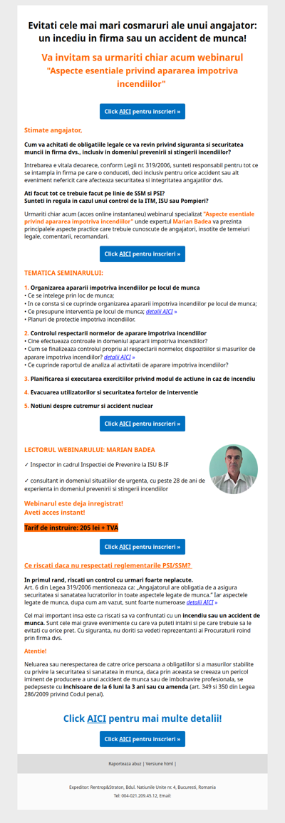 [Webinar] Evitati un incendiu in firma sau un accident de munca!