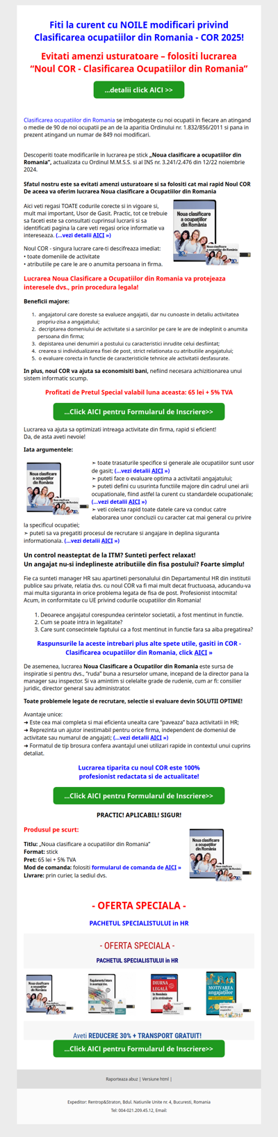 Noul COR (Clasificarea ocupatiilor din Romania) - atentie la MODIFICARILE aparute si AMENZILE usturatoare