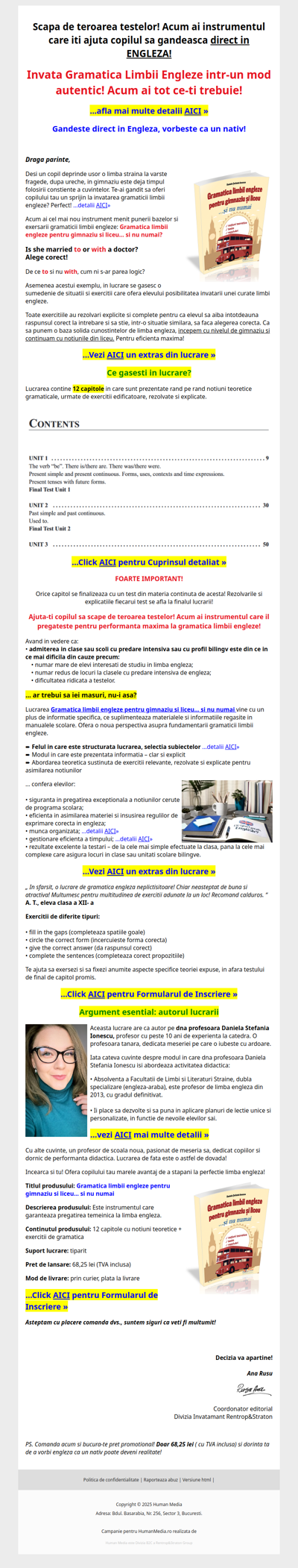 [Distractie si Nota 10] Copilul tau invata LIMBA ENGLEZA usor si rapid: noile Exercitii rezolvate + Teoria explicata