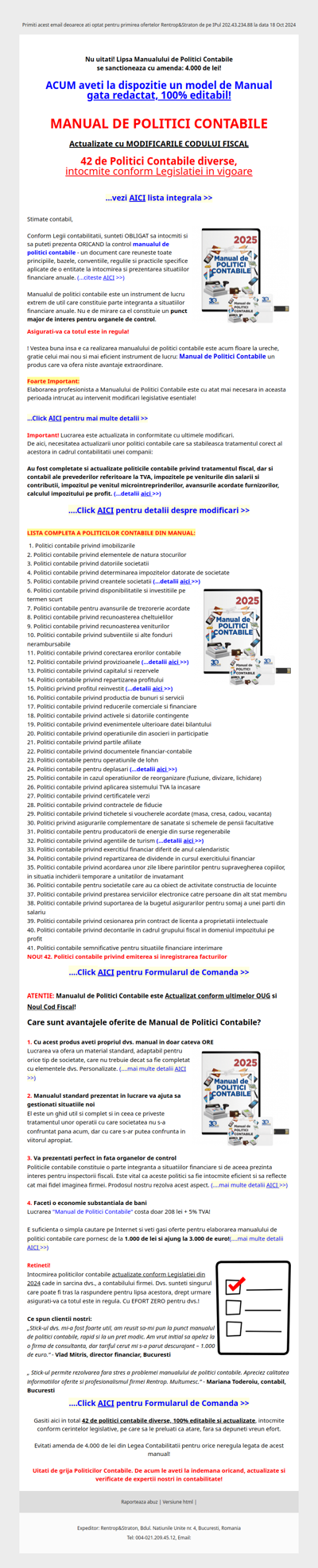 [atasat Modele EDITABILE] Noile Politicile Contabile modificate in 2025