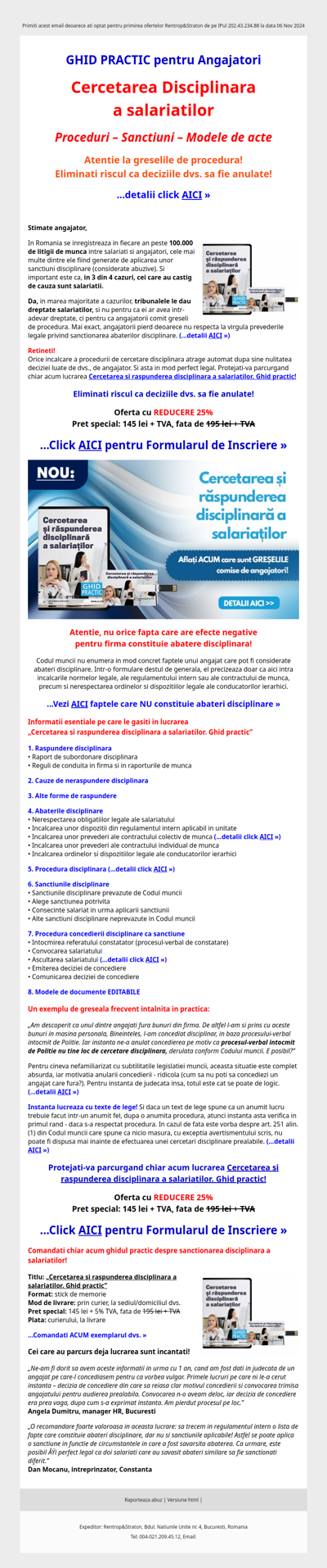 A aparut GHIDUL PRACTIC: mare atentie la CERCETAREA DISCIPLINARA! Noile Proceduti, Sactiuni + Modele de Acte